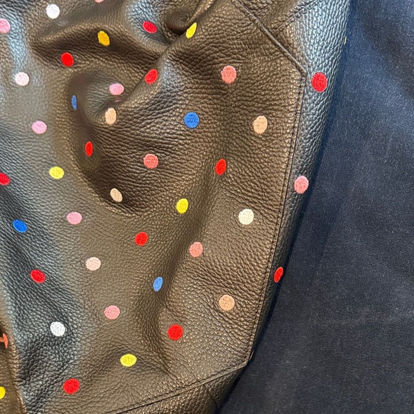 Kurt Geiger Black Tote with Colorful Dots - Picture 7 of 13